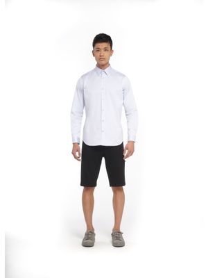 Camisa social manga longa - Azul