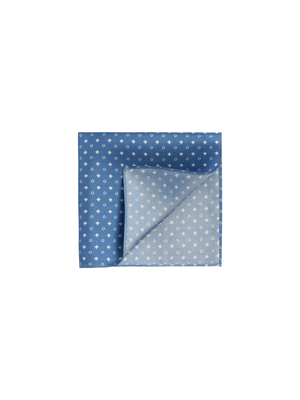 Lenço de seda - Estampado Azul