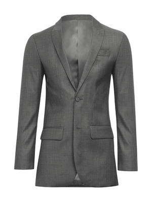 Costume Dormeuil - Lapela Bico - Pied de poule - Cinza