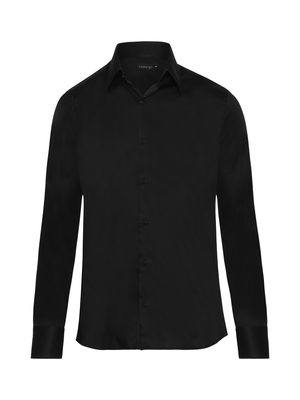 Camisa Social com Elastano - Preta