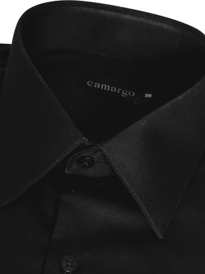Camisa Social com Elastano - Preta