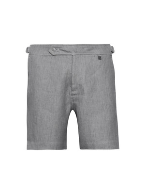 Short de linho - Cinza