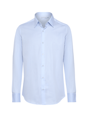 Camisa social algodão pima - Azul Claro