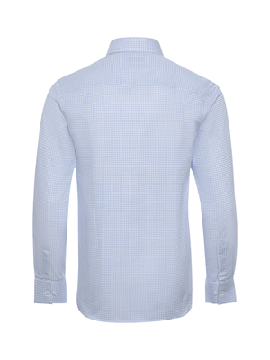 Camisa quadriculada fio 80 - Azul