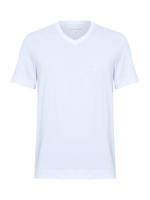 Camiseta Pima Gola V - Branco
