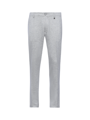 Calça de malha mescla Cinza claro