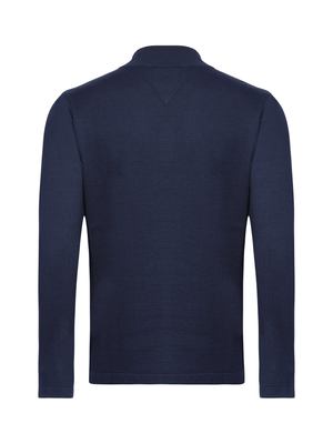 Pullover gola alta com zíper Marinho