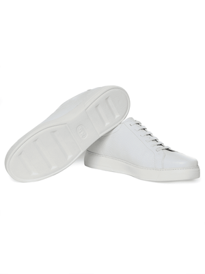 Tênis de Couro Solado Ultraleve - Branco