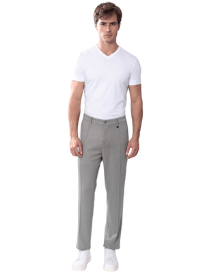 Calça de malha lisa Cinza