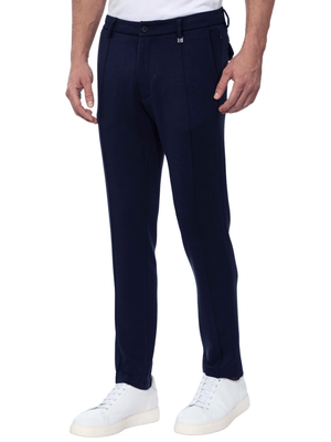 Calça de malha lisa Marinho