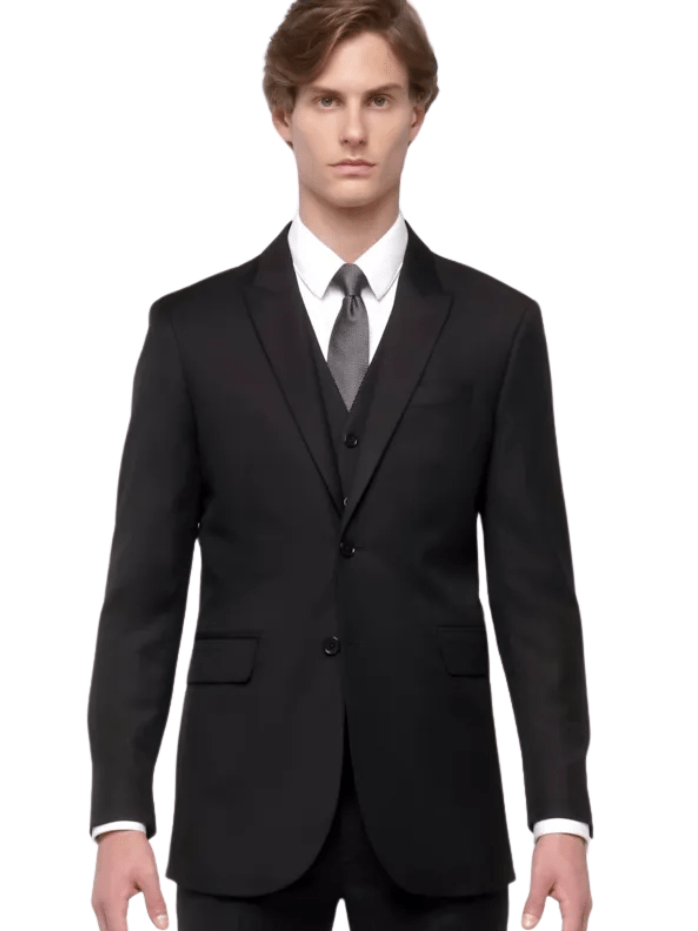 スーツ PE Costume Super 120 - Lapela Bico - Preto - Camargo Alfaiataria