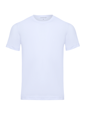 Camiseta Gola Careca Algodão Mercerizado - Branco