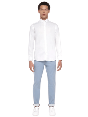 Camisa de linho manga longa - Branco