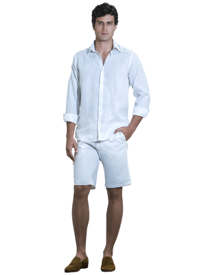 Camisa De Linho Clássica - Branco