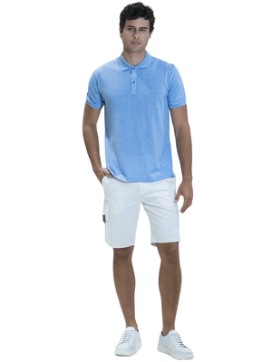 Polo Piquet Fio Escócia - Azul