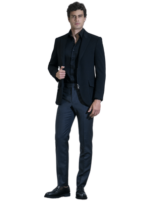 Blazer de malha bolso com argola Preto