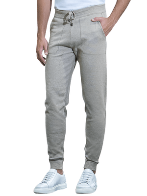 Calça de tricot jogging bege