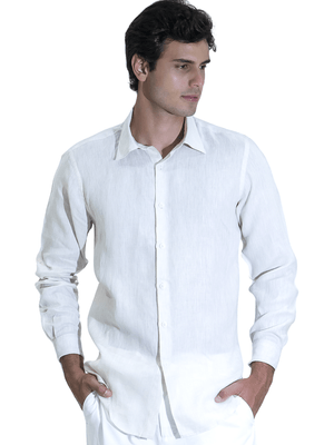 Camisa De Linho - Bege