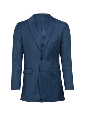 Costume Super 120 - Lapela Bico - Xadrez azul