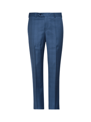 Costume Super 120 - Lapela Bico - Xadrez azul