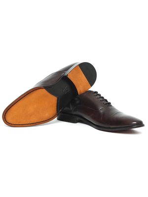 Sapato de couro social - Café