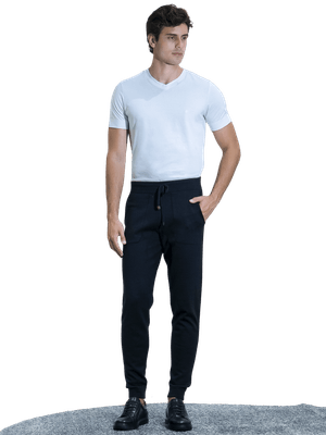 Calça de tricot jogging preto