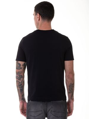 Camiseta Gola Careca Algodão Mercerizado - Preto